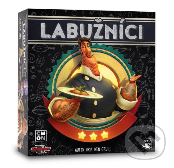 Společenská hra: Labužníci (Ken Gruhl a Marco Portugal). ADC BF, 2020 Společenská hra: Labužníci (Ken Gruhl a Marco Portugal). ADC BF, 2020