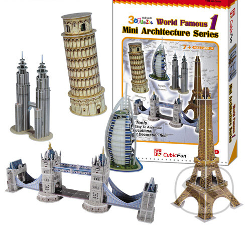 Puzzle: Set 1 - 5 pamiatok (CubicFun). CubicFun Puzzle: Set 1 - 5 pamiatok (CubicFun). CubicFun