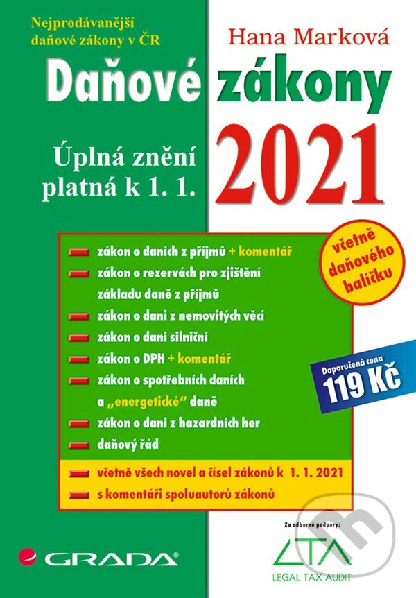 E-kniha: Daňové zákony 2021 (Hana Marková). Grada, 2021 E-kniha: Daňové zákony 2021 (Hana Marková). Grada, 2021