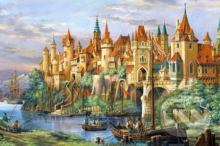 Puzzle: Mesto Rothenburg (Castorland). Castorland Puzzle: Mesto Rothenburg (Castorland). Castorland
