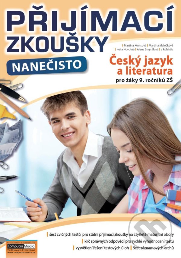 Kniha: Přijímací zkoušky nanečisto (Alena Smyslilová, Iveta Novotná, Martina Komsová a Martina Malečková). Computer Media, 2021 Kniha: Přijímací zkoušky nanečisto (Alena Smyslilová, Iveta Novotná, Martina Komsová a Martina Malečková). Computer Media, 2021