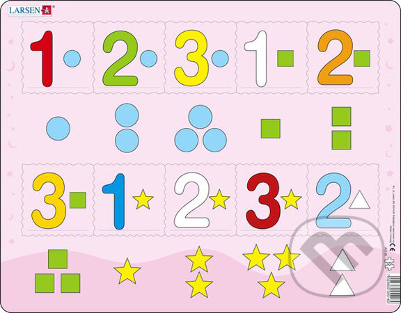 Puzzle: Čísla 1 - 3 (AR16) (Larsen). Larsen Puzzle: Čísla 1 - 3 (AR16) (Larsen). Larsen