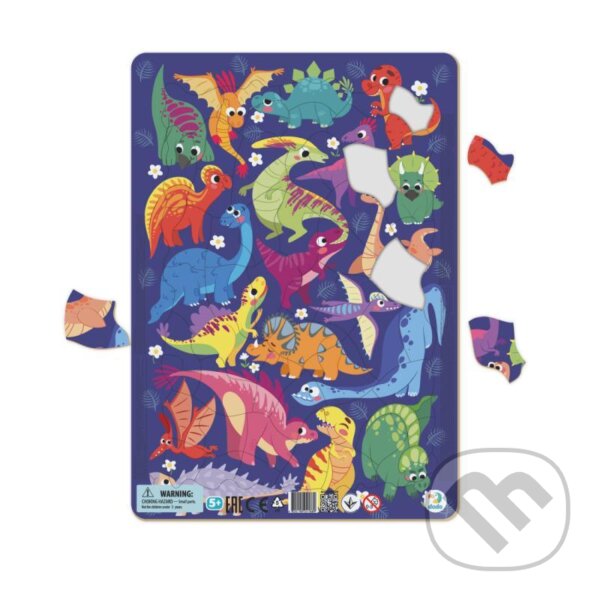 Puzzle: Puzzle rámové Dinosauři (Dodo). Dodo, 2021 Puzzle: Puzzle rámové Dinosauři (Dodo). Dodo, 2021