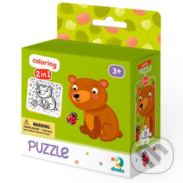 Puzzle: Puzzle s omalovánkou - Medvídek (Dodo). Dodo, 2021 Puzzle: Puzzle s omalovánkou - Medvídek (Dodo). Dodo, 2021