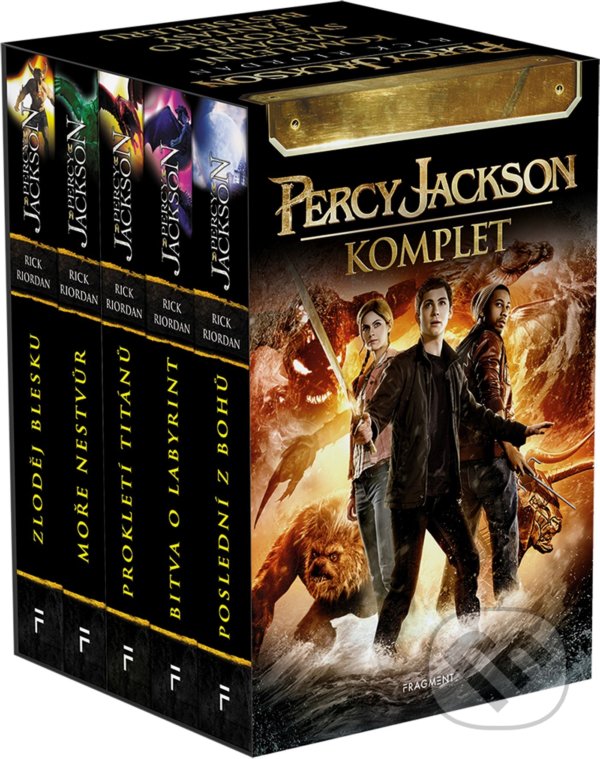 Kniha: Percy Jackson 1.-5. díl BOX (komplet) (Rick Riordan). Nakladatelství Fragment, 2021 Kniha: Percy Jackson 1.-5. díl BOX (komplet) (Rick Riordan). Nakladatelství Fragment, 2021