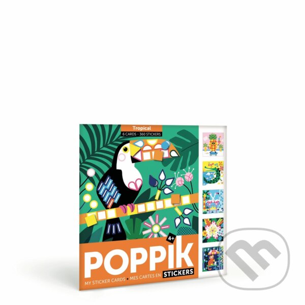 Spoločenská hra: Kreatívne samolepkové karty V džungli (Poppik). Poppik, 2021 Spoločenská hra: Kreatívne samolepkové karty V džungli (Poppik). Poppik, 2021