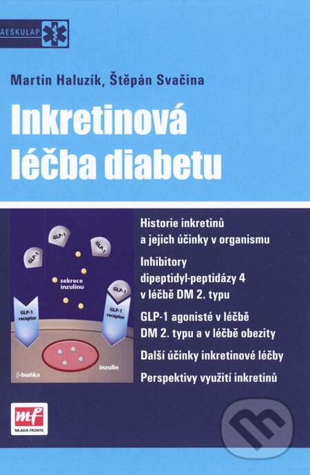 Kniha: Inkretinová léčba diabetu (Martin Haluzík a Štěpán Svačina). Mladá fronta, 2010 Kniha: Inkretinová léčba diabetu (Martin Haluzík a Štěpán Svačina). Mladá fronta, 2010