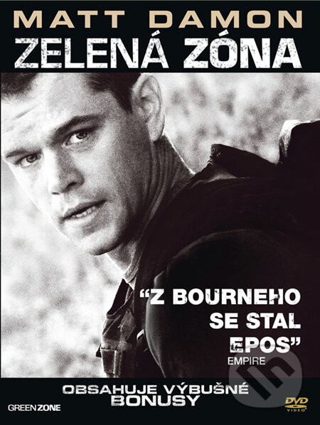 Film: Zelená zóna (Paul Greengrass) (DVD). Bonton Film, 2010 Film: Zelená zóna (Paul Greengrass) (DVD). Bonton Film, 2010