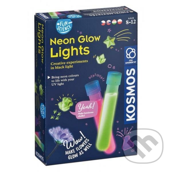 Společenská hra: Experimentální sada: Fun science - Zářivé neony (Kosmos). Kosmos, 2021 Společenská hra: Experimentální sada: Fun science - Zářivé neony (Kosmos). Kosmos, 2021