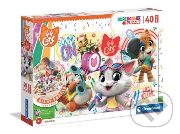 Puzzle: Supercolor Floor - 44 Cats (Clementoni). Clementoni, 2021 Puzzle: Supercolor Floor - 44 Cats (Clementoni). Clementoni, 2021