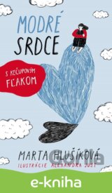 Modré srdce s kečupovým fľakom