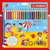 Pastelky STABILO Trio silné, sada 24 ks