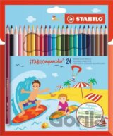 Pastelky STABILO aquacolor, sada 24 ks