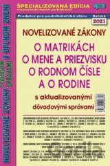 Novelizované zákony o matrikách, o mene a priezvisku, o rodnom čísle a o rodine