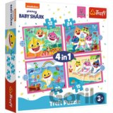 Puzzle: Baby Shark - Rodina 4v1
