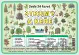 Sada 24 karet - stromy a keře