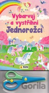 Vybarvuj a Vystřihni: Jednorožci (růžová)