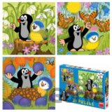Krtek a ptáček - puzzle 3 motivy v balen
