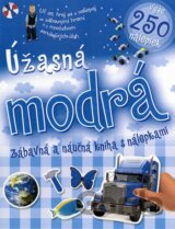 Úžasná modrá zábavná a náučná kniha s nálepkami
