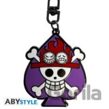 ONE PIECE Kovová kľúčenka - Lebka Ace