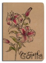 Notes tečkovaný A6 kraft Lilie