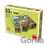 Dřevěné kostky Sněhurka