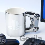 Hrnček 3D Playstation PS4 - strieborný