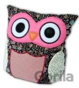 Hooty sova patchwork ružová