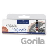 Popisovač Pitt Artist Pen Caligraphy - tmavé 4 ks