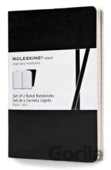 Moleskine - sada 2 malých linajkovaných zápisníkov Volant (mäkká väzba) - čierny