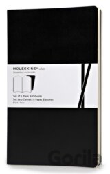 Moleskine - sada 2 stredných čistých zápisníkov Volant (mäkká väzba) - čierny