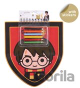 Blok s pastelkami a nálepkami Harry Potter