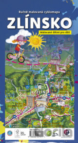 Ručně malovaná cyklomapa: Zlínsko