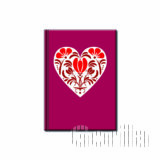 Notes Mini – Folk Srdce červený