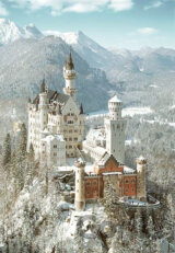 Zámok Neuschwanstein v zime, Nemecko