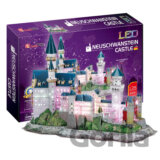Puzzle 3D Zámek Neuschwanstein / led - 128 dílků