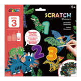 Škrabací obrázky - Level 3 Dinosauři
