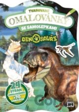 Tvarované omalovánky se samolepkami - Dinosauři
