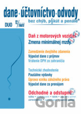Dane, účtovníctvo, odvody č. 12 / 2022 - Daň z motorových vozidiel