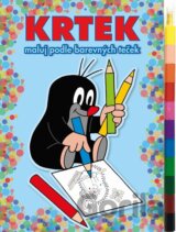 Krtek 2 - Maluj podle barevných teček + maxi voskovka