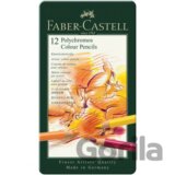 Farebné ceruzky Faber-Castell Polychromos - plechová krabička, 12 farieb