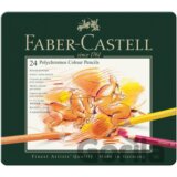 Farebné ceruzky Faber-Castell Polychromos - plechová krabička, 24 farieb