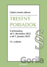 Trestný poriadok. Úzz, 12. vydanie, 11/2022