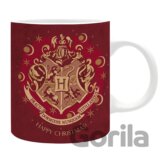 Harry Potter keramický Hrnček 320 ml - X-MAS Hogwarts červený