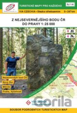 VIA CZECHIA – Stezka středozemím, box 1, Z nejsevernějšího bodu ČR do Prahy 1 : 25 000