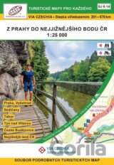 VIA CZECHIA – Stezka středozemím, box 2, Z Prahy do nejjižnějšího bodu ČR 1 : 25 000