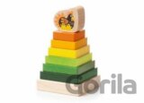 Barevná pyramida se slepičkou