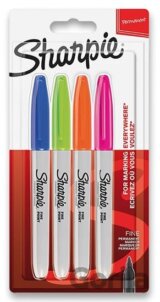 Permanentní popisovač Sharpie Fine sada 4 ks, doplňkové barvy