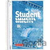 Brunnen Studentský linkovaný blok A4 - 3D džíny