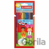 Pastelky STABILO color, sada 12 ks v kartonovém pouzdru